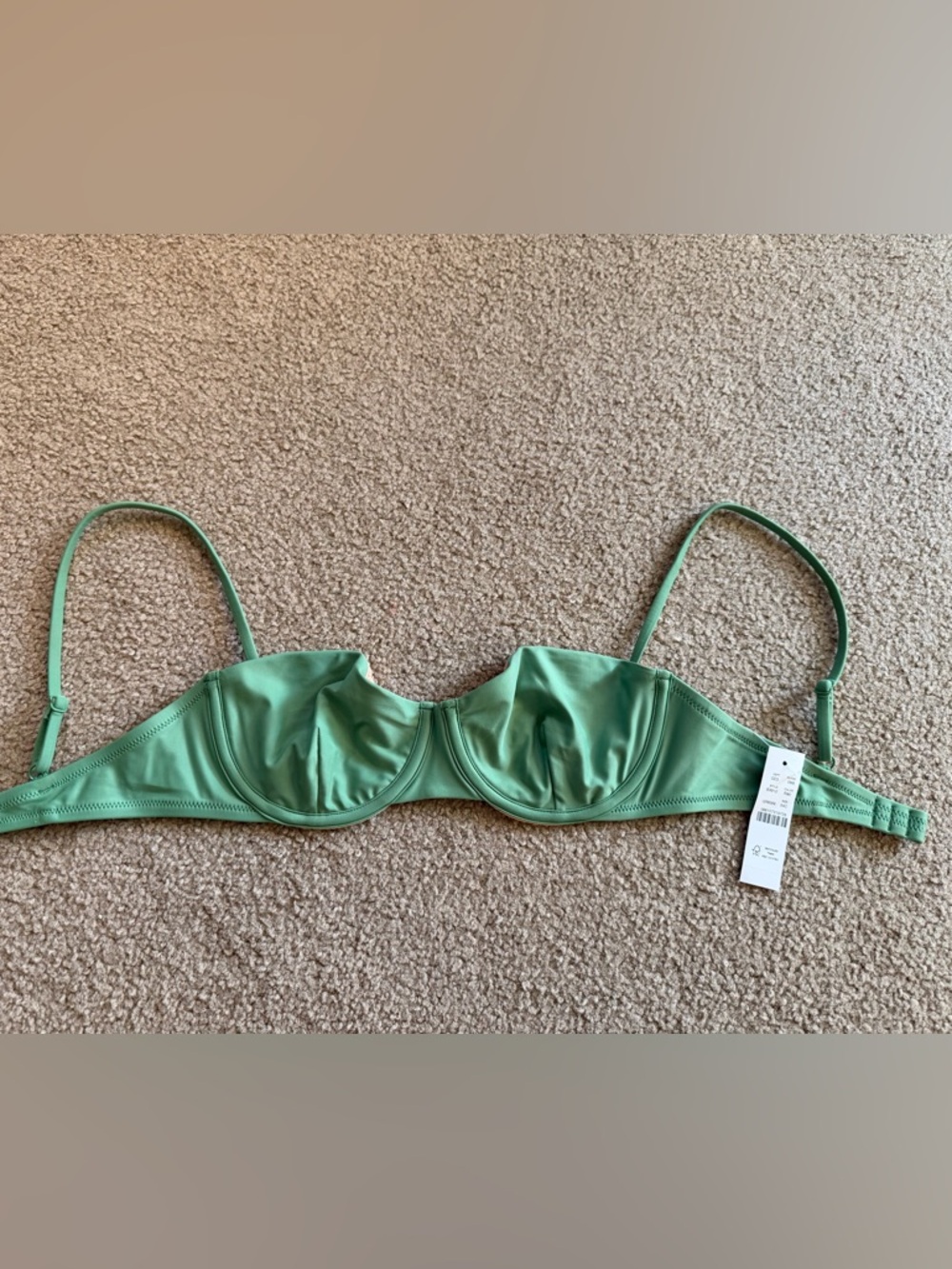 J. Crew Mint Green Underwire balconette Bikini Top